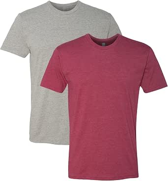 Next Level N6210 T-Shirt 2-Pack - Dark Heather Gray + Charcoal, 60/40 Cotton Blend, X-Large - View #8