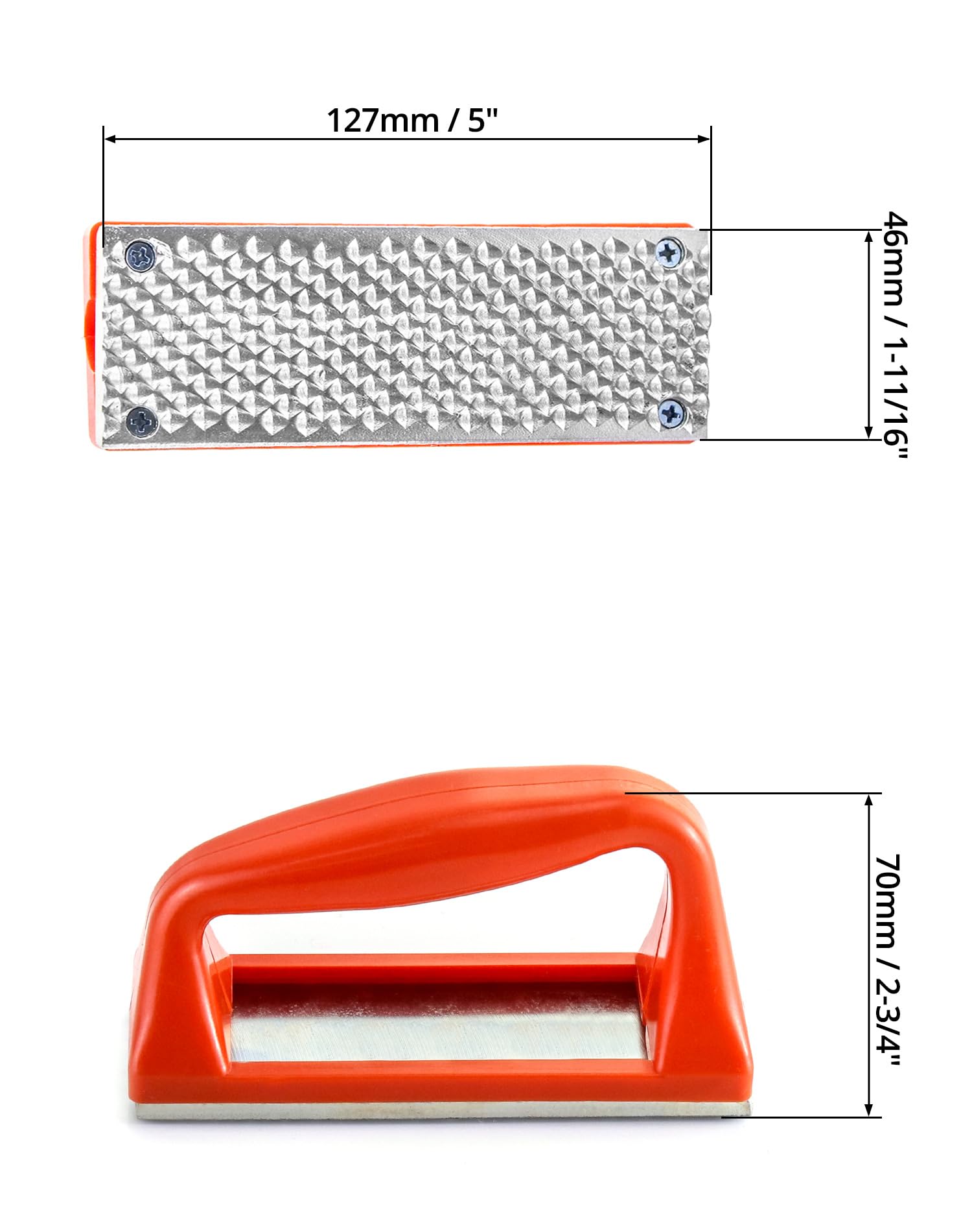 Râpe à sabots équins à dents grossières avec poignée en plastique, pour poulains, chèvres et autres petits sabots (2 pièces)