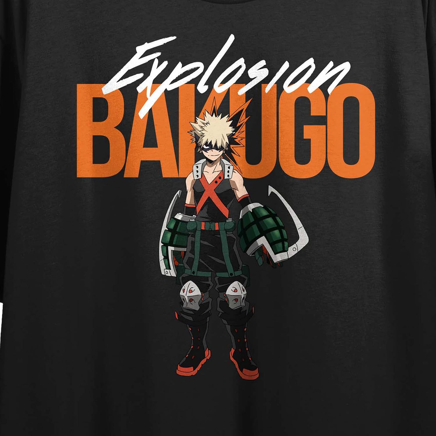 Bioworld My Hero Academia Bakugo Explosion Women's Black Crop T-Shirt