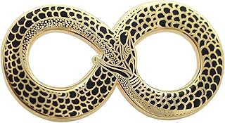 Ouroboros Enamel Pin - Gold Snake - Halloween/Occult/Witch/Alchemy/Tarot Lapel for Jackets, Backpacks, Bags, Hats & Tops