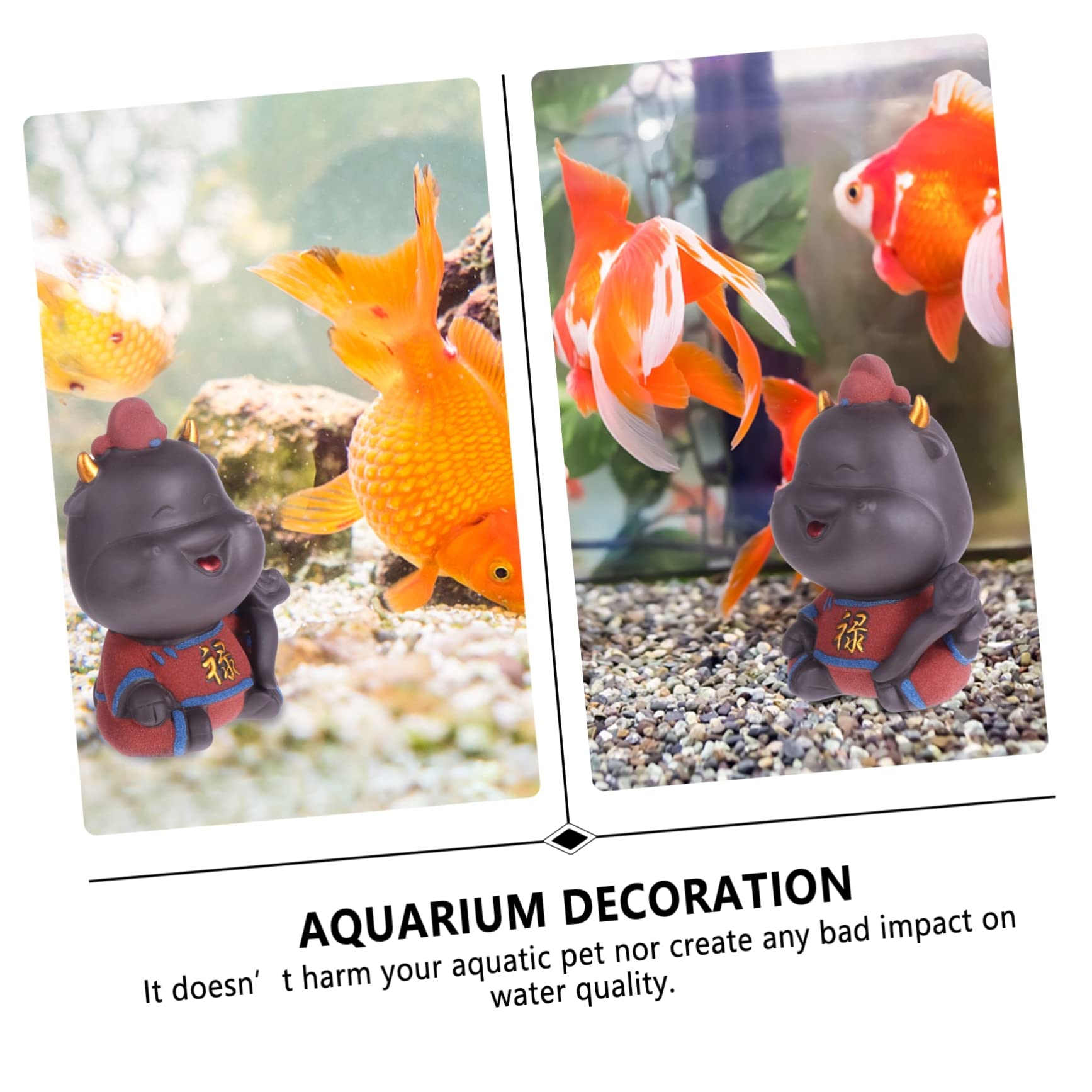Décorations d'aquarium, Grotte d'aquarium, décoration d'aquarium, décoration de Voiture, Mini Sculpture de Vache, décoration Chic, Ornement de Veau, Jouets d'aquarium, Poissons d'aquarium
