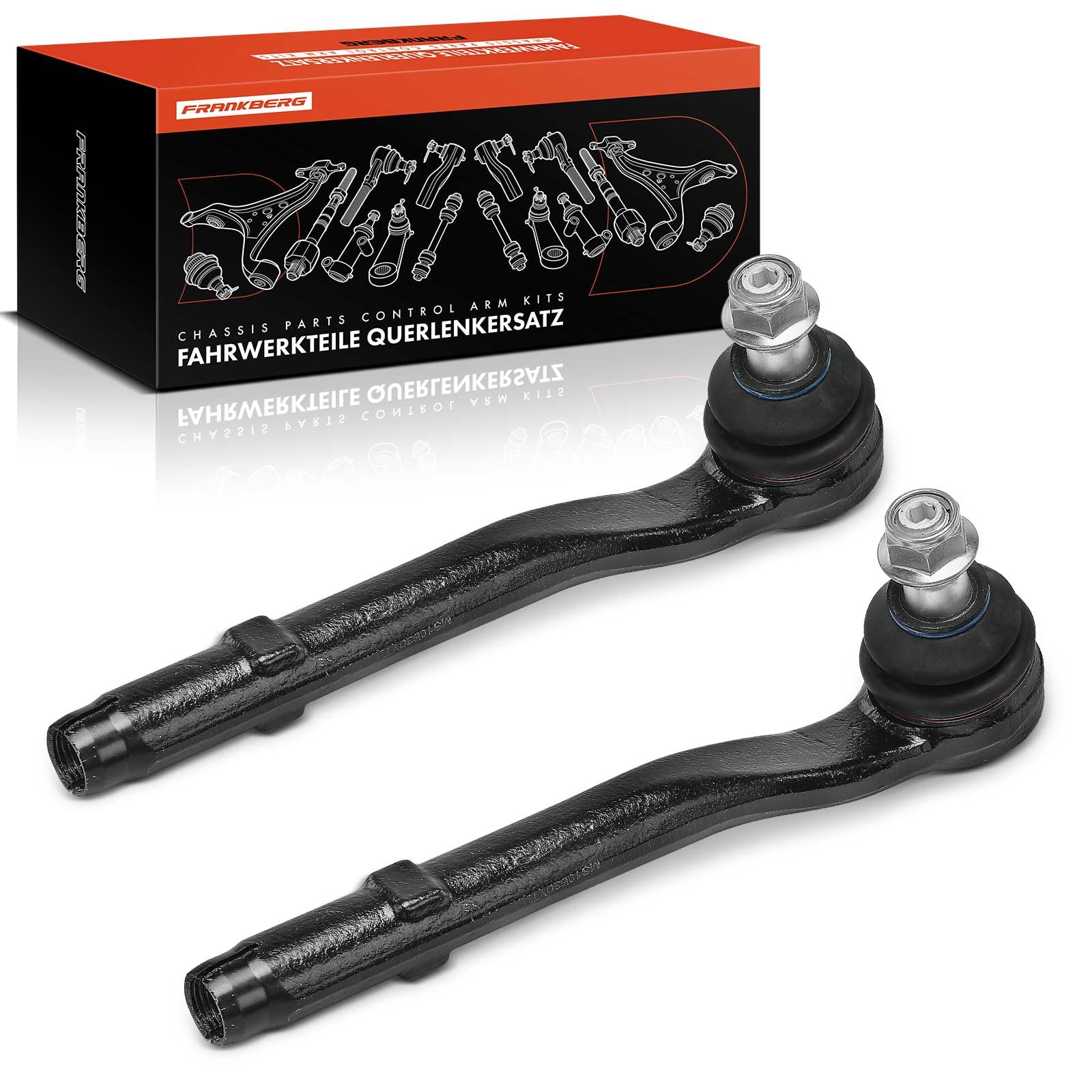 Frankberg 2x Tie Rod End Track Rod End Front Axle Left Right Compatible with R.a.n.g.e R.o.v.e.r III L322 2.9L-5.0L 2002-2012 Replace# MS10630