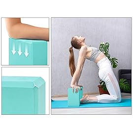 EXERZ Yoga Blocks 2pcs Gym Bricks High Density EVA Foam 9 x 6 x 3 inches