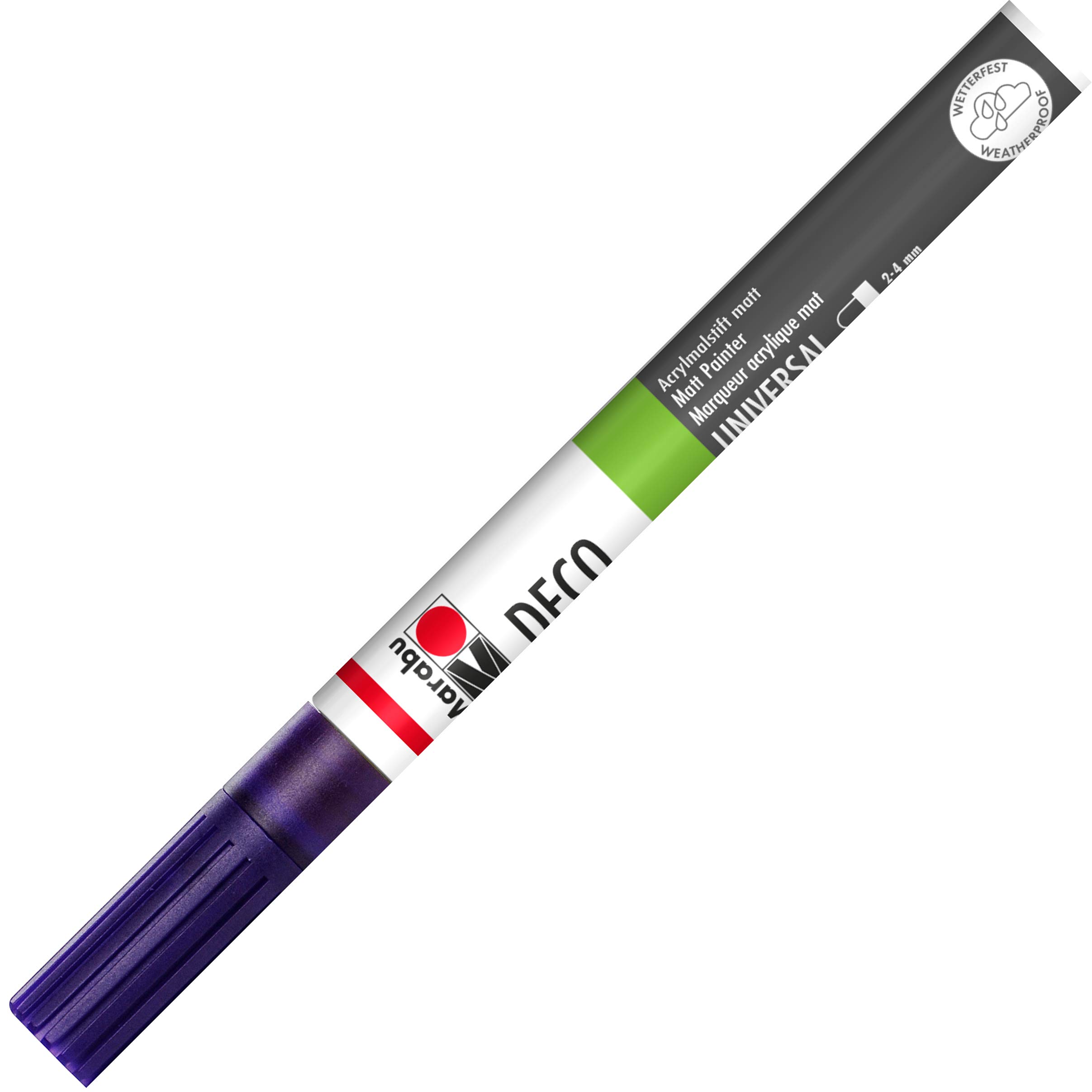 Marabu Deco Painter 3-4mm Tip-Aubergine, Marker Pen, 1.6 x 1.6 x 14.8 cm
