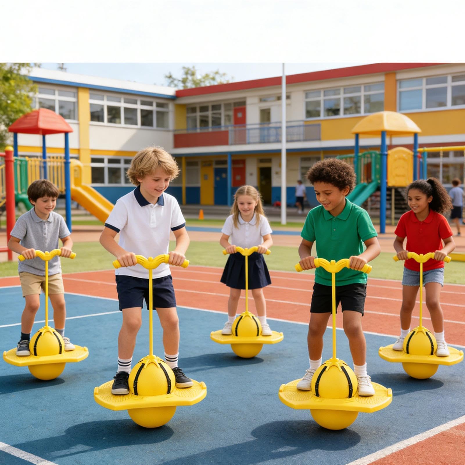 Pelota Saltarina con Asa con Asa Inflable para Diversión al Aire Libre | Pelota Saltarina para Brincar para Niños Adolescentes Adultos, en Casa Interior Exterior Parque Patio