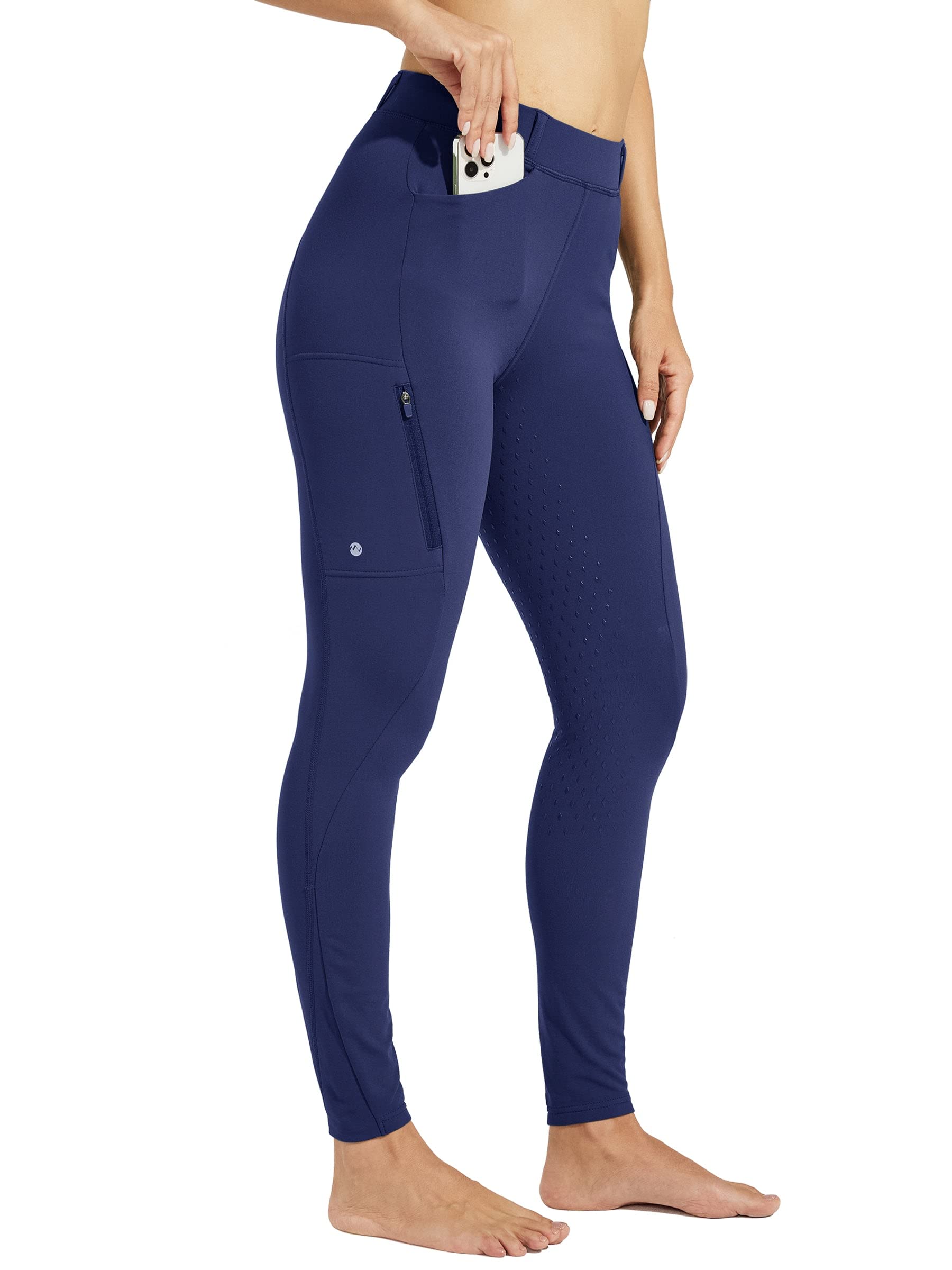 Willit Women's Fleece Riding Breeches Winter Horse Riding Pants Tights Equestrian Thermal Schooling Tights