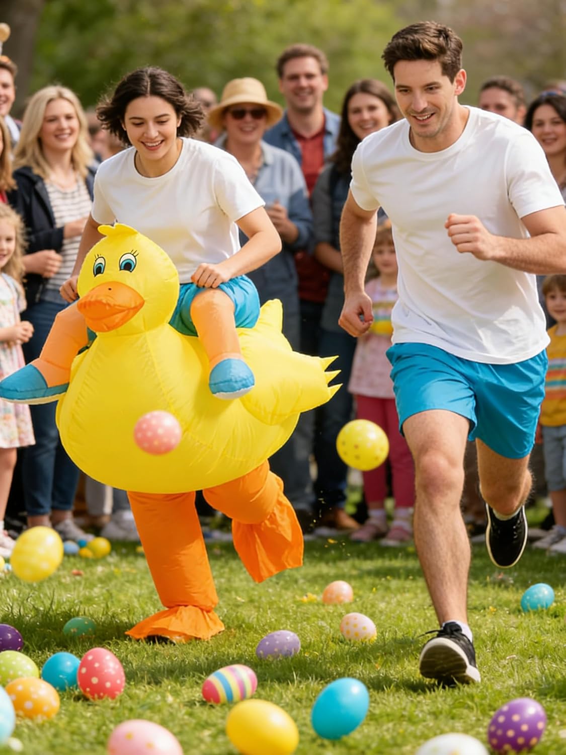 Inflatable Yellow Duck Costume Halloween Animal Party Fancy Dress - Image 5