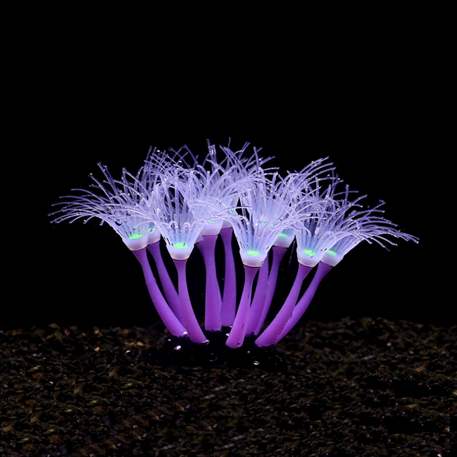 Corail artificiel lumineux en silicone pour aquarium, terrarium phosphorescent, faux corail ornement plante