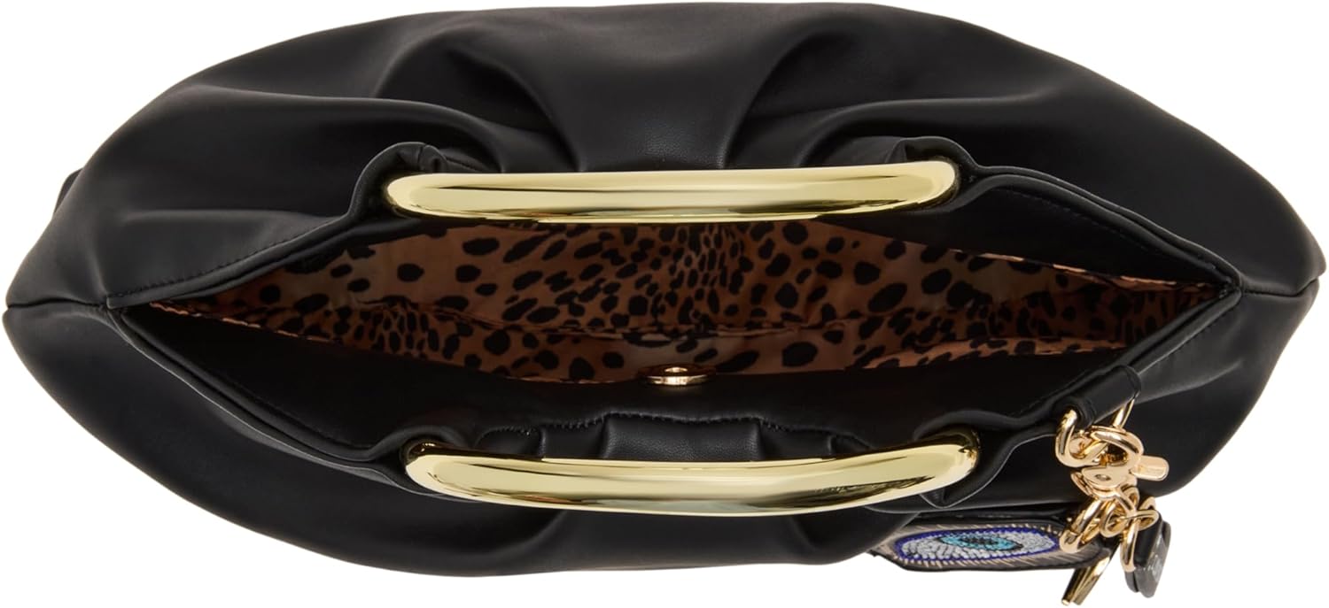 Betsey Johnson Solid Ground Ring Handle Bag