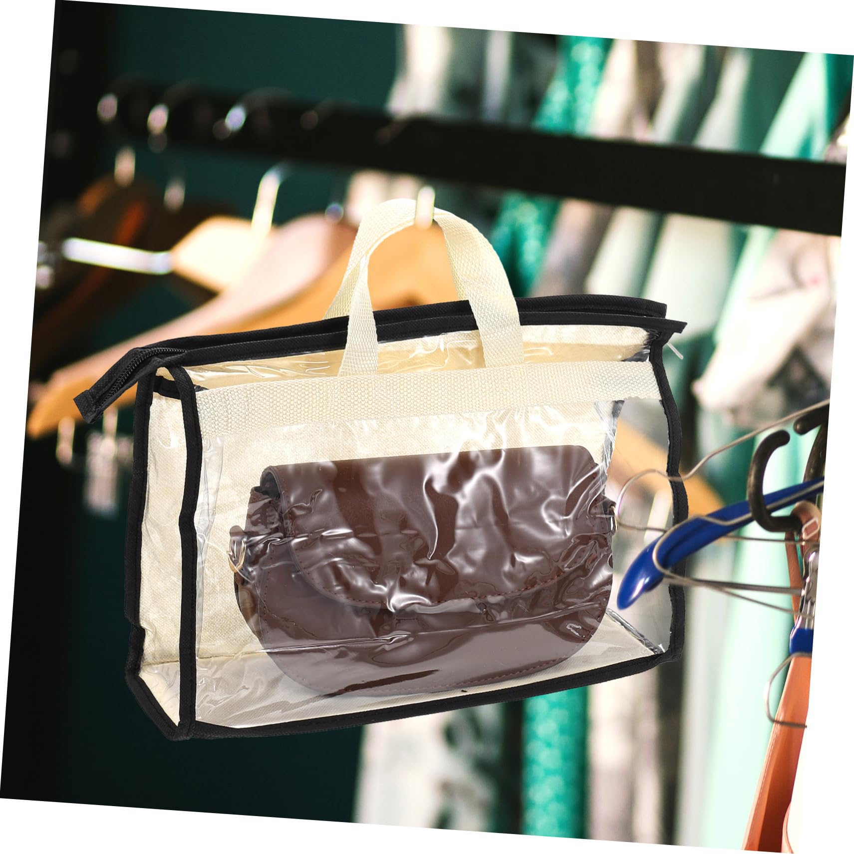 MAGICLULU Organizador Colgante de Bolsos de PVC Transparente 15 Piezas | Armario y Bolsas Colgantes, Diseño Translúcido, Cierre Hermético, Uso en Hogar y Dormitorio