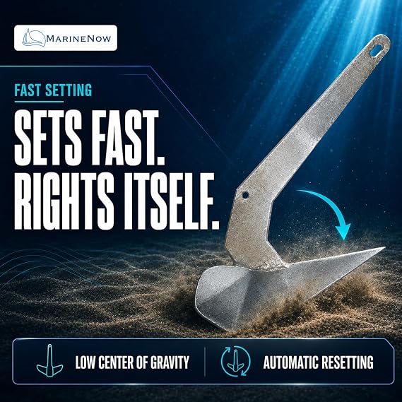 MarineNow Galvanized Delta Style Anchor