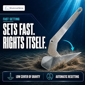 MarineNow Galvanized Delta Style Anchor