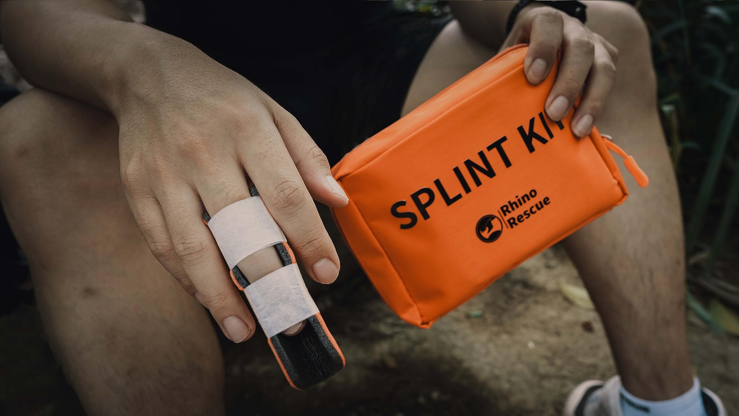 RHINO RESCUE Kit de Splints, Kit de Survie Réutilisable Pour Les Premiers Secours Médicaux sur Le Terrain Tactique, Comprenant 4 Tailles de Splints