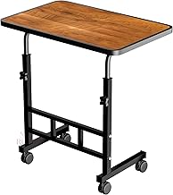 SHIVRUDRA Multi-Purpose Laptop Table, Study Table| Bed Table| Adjustable Height, Portable for Office, Work Form Home | DIY Table, Easy to Assemble, Engineered (Black, Wood Adjustable)
