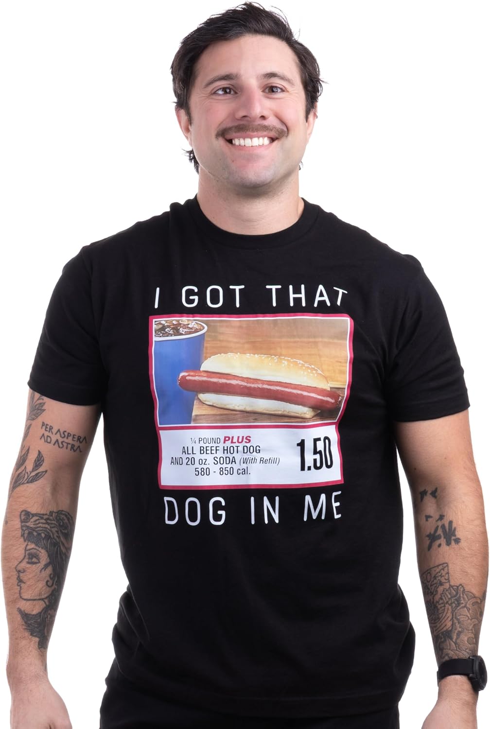 I Got that Dog in Me T-Shirt - Funny Embarrassing Stupid Hot Dog White Elephant Tee Shirt for Men