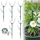 5Pcs Stackable Plant Support Stakes, Plant Stakes for Indoor and Outdoor, Plants Sticks for Vine Training Stem Stabilization, Stem Holder Structures Frame Moss Pole for Support Tall Potted Plants