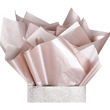 60 Sheets Pink Tissue Paper Bulk, PLULON Gift Wrapping Tissue Paper For Packaging 14 X 20 Inch Art Crafts For Gift Bags Decorative Floral Wedding Birthday Party Decor