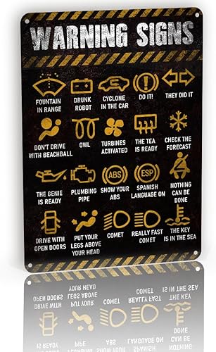 Miniatura 6 de Letreros de garaje  Letrero de metal divertido de mecánico de 9 x 11 pulgadas, arte de pared de aluminio duradero para el garaje del auto de papá,