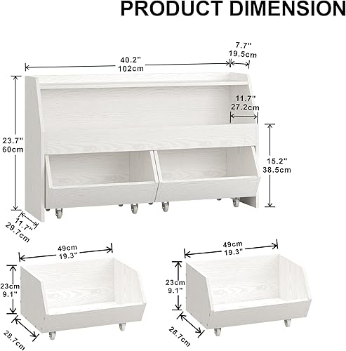 Miniatura 3 de Organizador de almacenamiento de juguetes para niños, armario de almacenamiento de juguetes con cajones, estante de juguetes para niños y niñas con