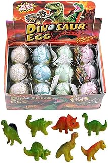 12Pcs Hatching Dinosaur Eggs, Novelty Magic Growing Pet Dinosaur Egg in Water, Easter Dino Egg Toys Gifts for Kids Party Supplies