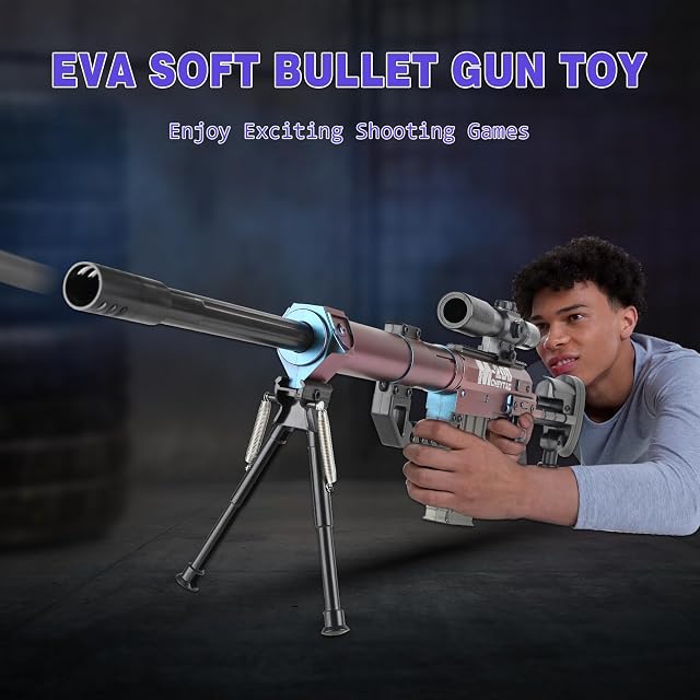 Foto 5 de 6 de SK MISS Pistola de Juguete para Niños, M200 Blaster Espuma Que Cambia de Color
