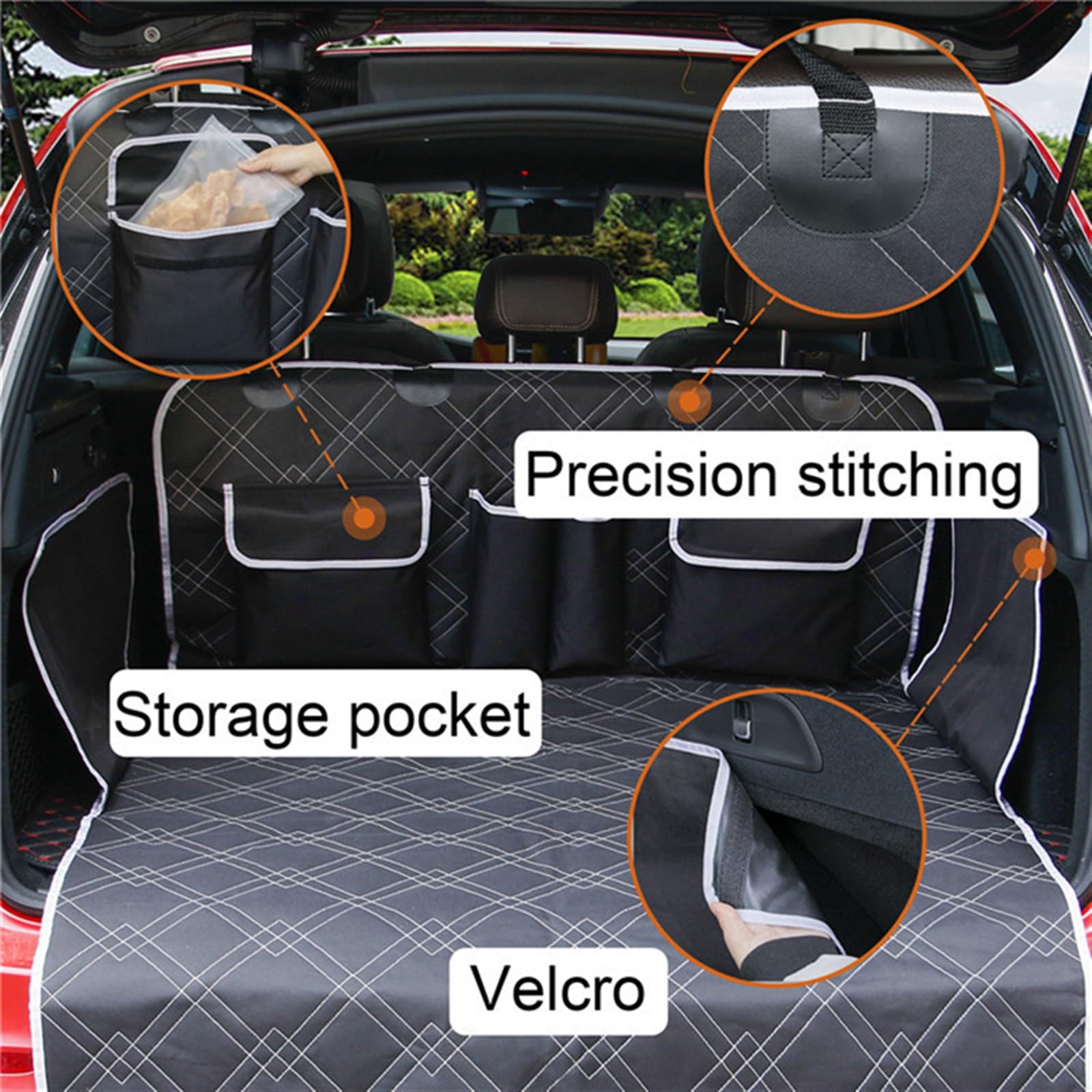 Funda Perros Coche Cojín para Maletero de Coche para Perros, Funda para Asiento de Coche para Mascotas, cojín para Hamaca Grande para Perros y Mascotas Protector Coche Perros