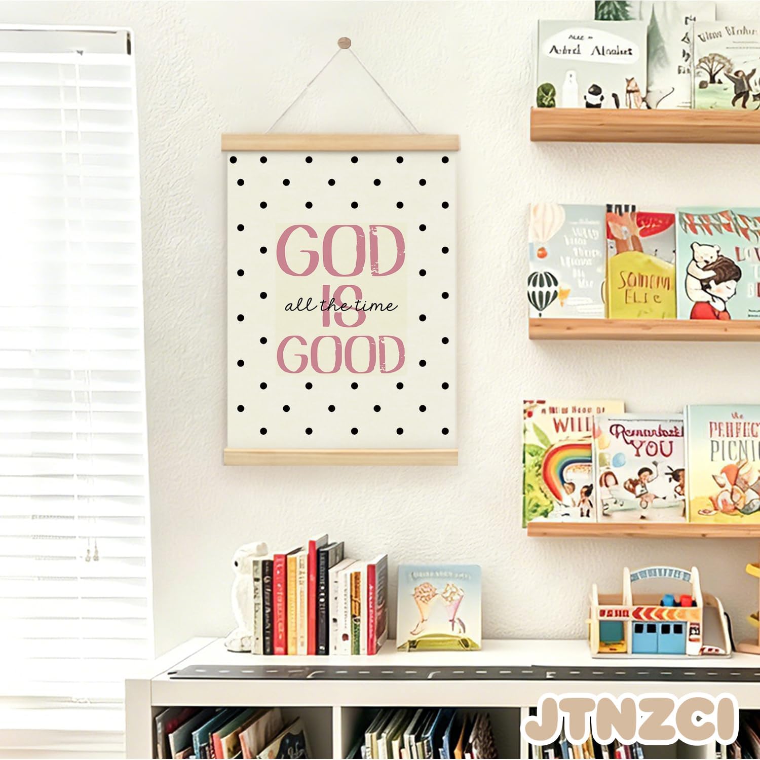 JTNZCI Polka Dot Classroom Decorations, God is Good All The Time Wall Decor image 5