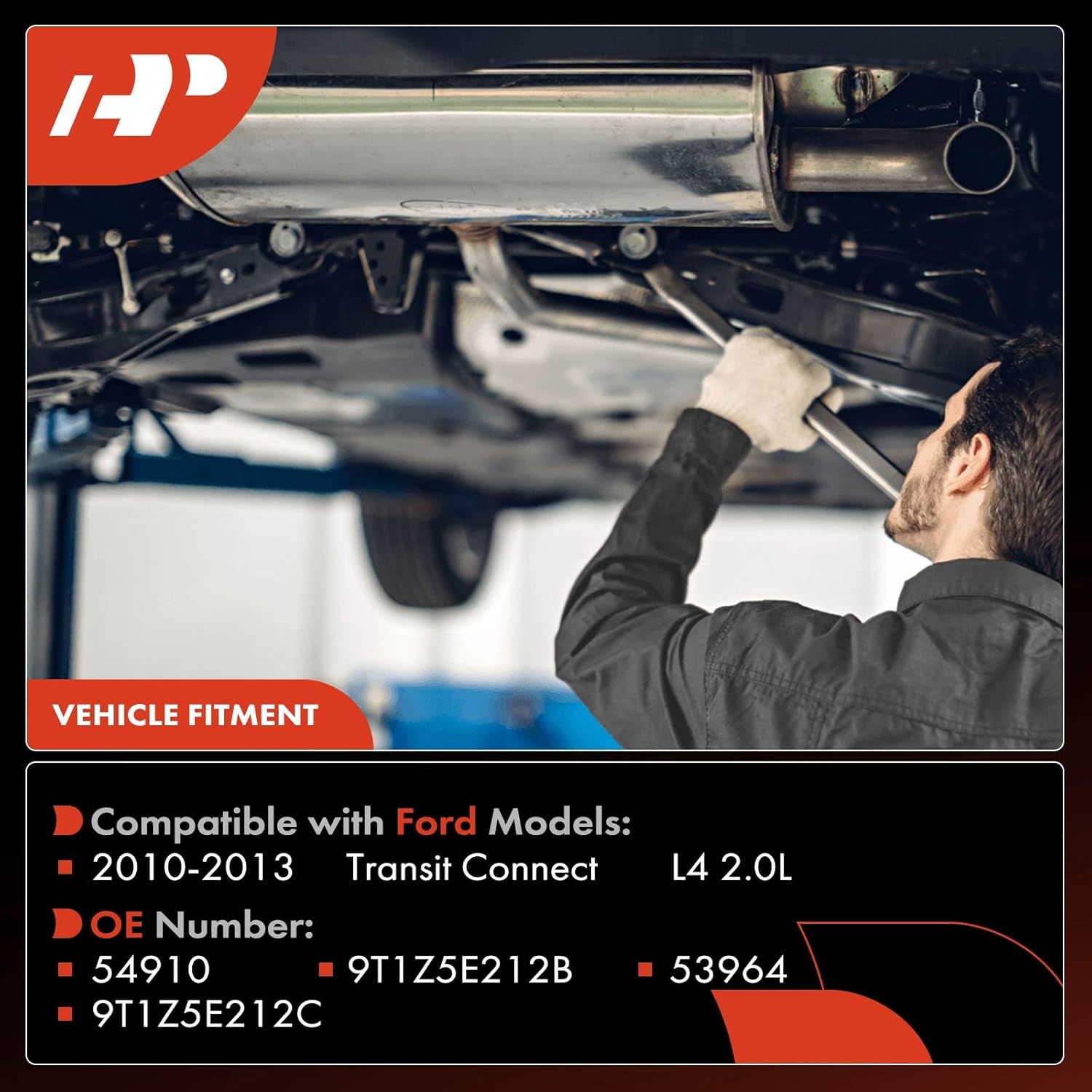 A-Premium Front and Rear 2-PC Catalytic Converter Kit Direct-Fit Compatible with Ford Transit Connect 2010 2011 2012 2013 2.0L, EPA Compliant, Replace# 9T1Z5E212C, 9T1Z5E212B