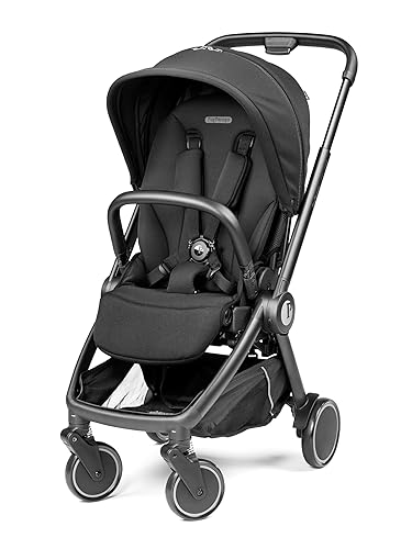 Peg Perego Combo de asiento y marco City Loop, color negro verdadero, sistema de viaje compacto de bebé a niño pequeño, apto para viajes en avión,