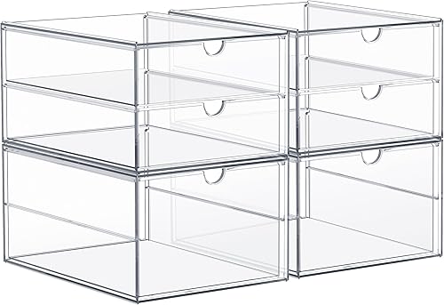 Sorbus Organizador de maquillaje con 6 cajones, organizador de cajones de acrílico para maquillaje, organización y almacenamiento de oficina,