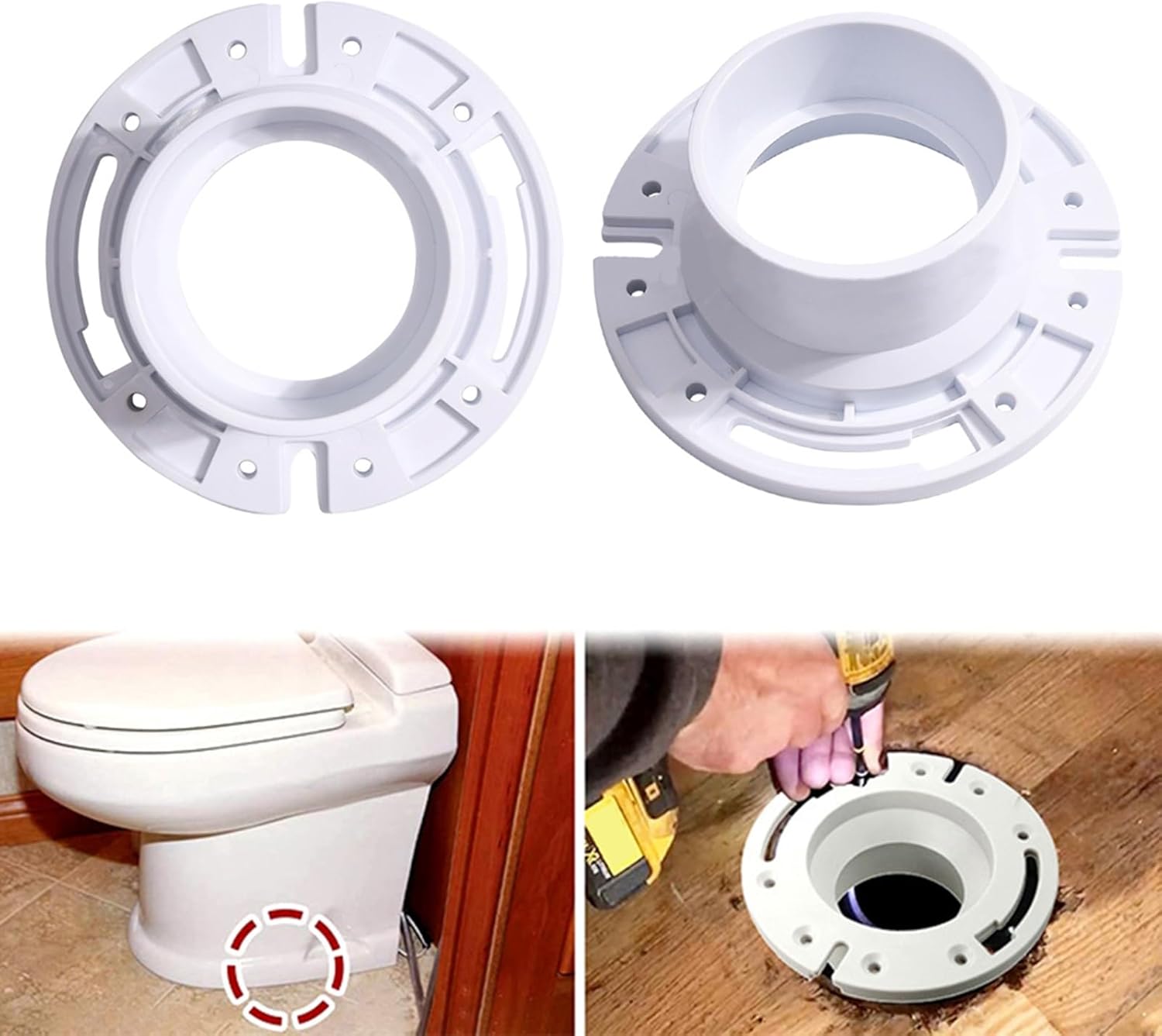 3" Toilet Flange Replace 385345892 with Seal Replace 38531652 Fit for 300/310 Motorhomes Toilets Flush Seal
