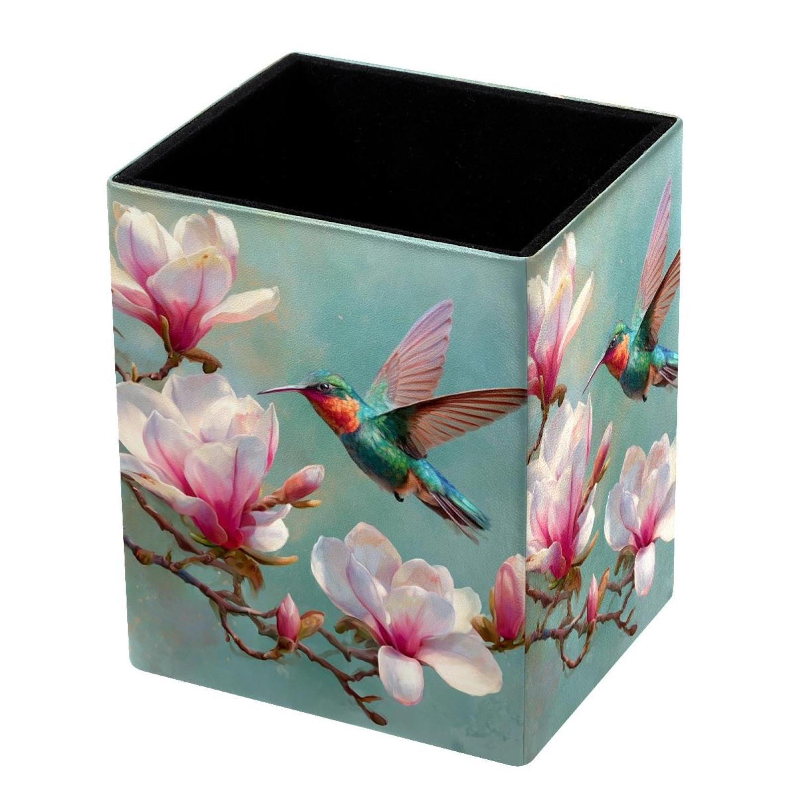 VAPOKF Pencil Holders for Desk, Hummingbird Printed Pen Holders Pen Pot Makeup Brushes Storage Desktop Stationery Supplies Organiser for Home Office