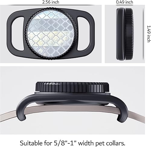 Miniatura 2 de PZOZ Funda impermeable para collar de perro (paquete de 2) para Apple AirTag, cubierta reflectante de PVC y funda de silicona para collar de