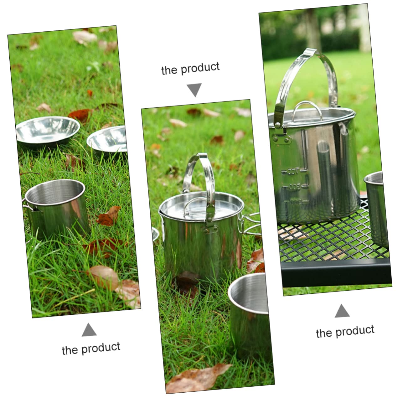 UPKOCH Casseroles Acier Inoxydable pour Camping Bouilloire Tasse Vaisselle de Durable