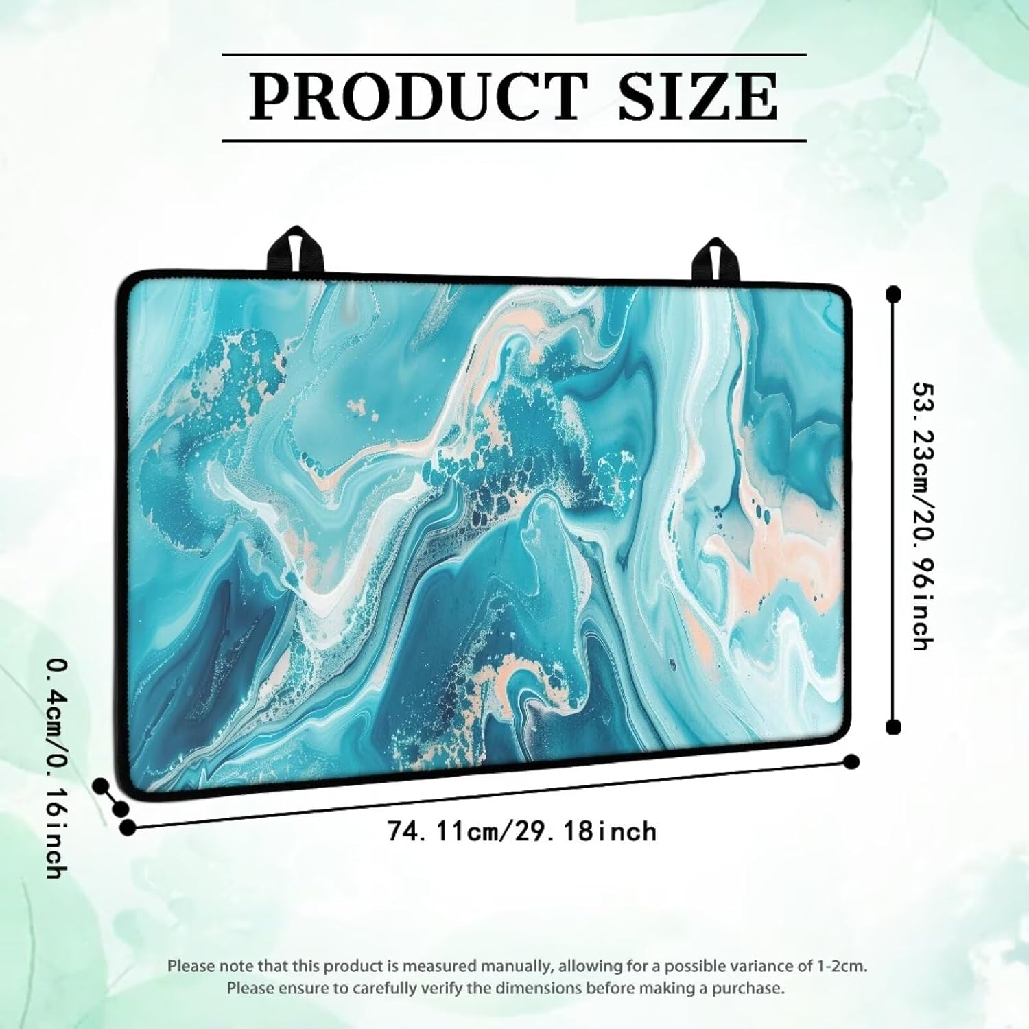 Poceacles Glass Top Stove Cover for Electric Stove, Foldable Cooktop Protector Multipurpose Mat Washer Dryer Top Protector Kitchen Decor Accessories, Blue Marble