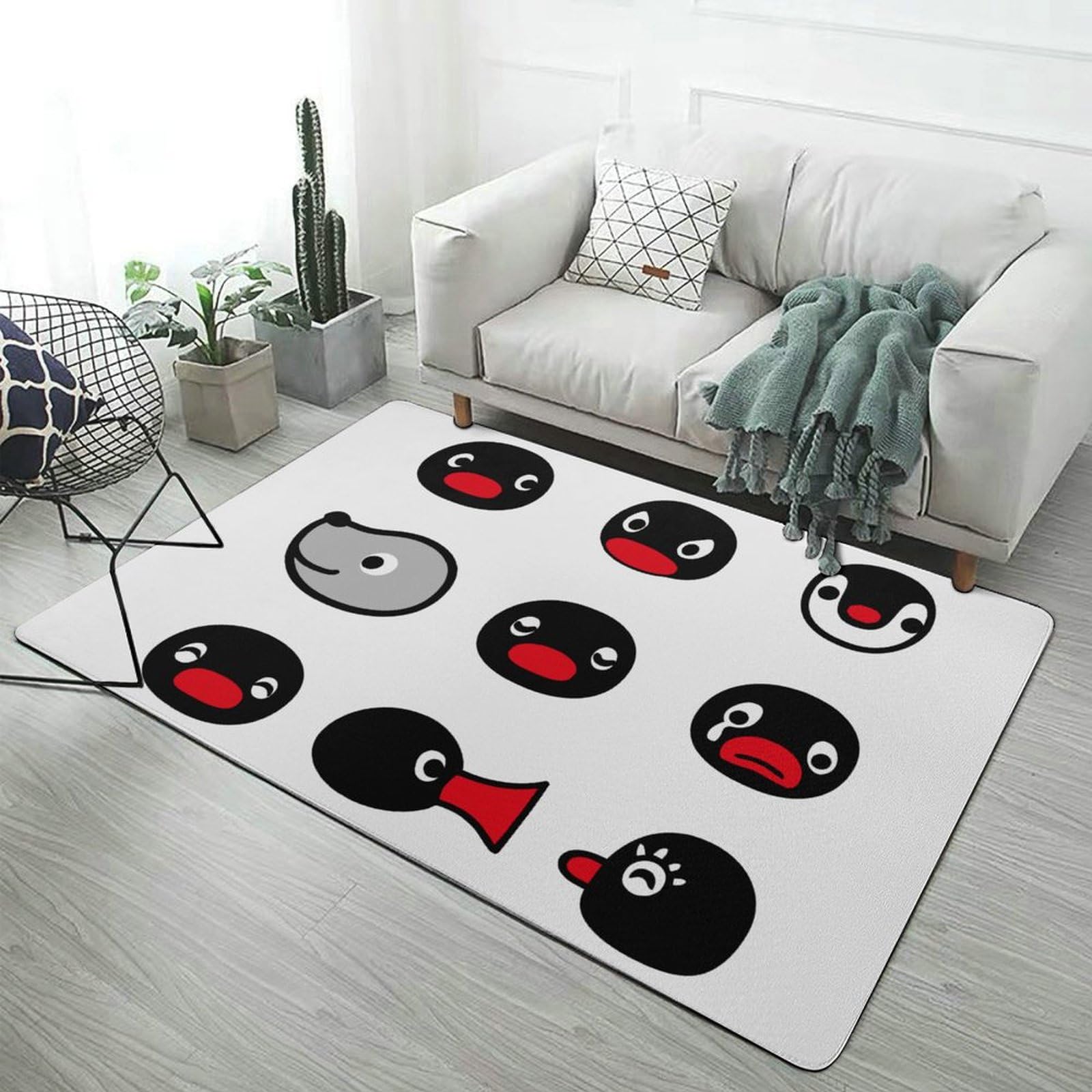 犬のイラスト カーペット 50×80CM ピンク　即日発送 usagi-shop_lic-kku-122