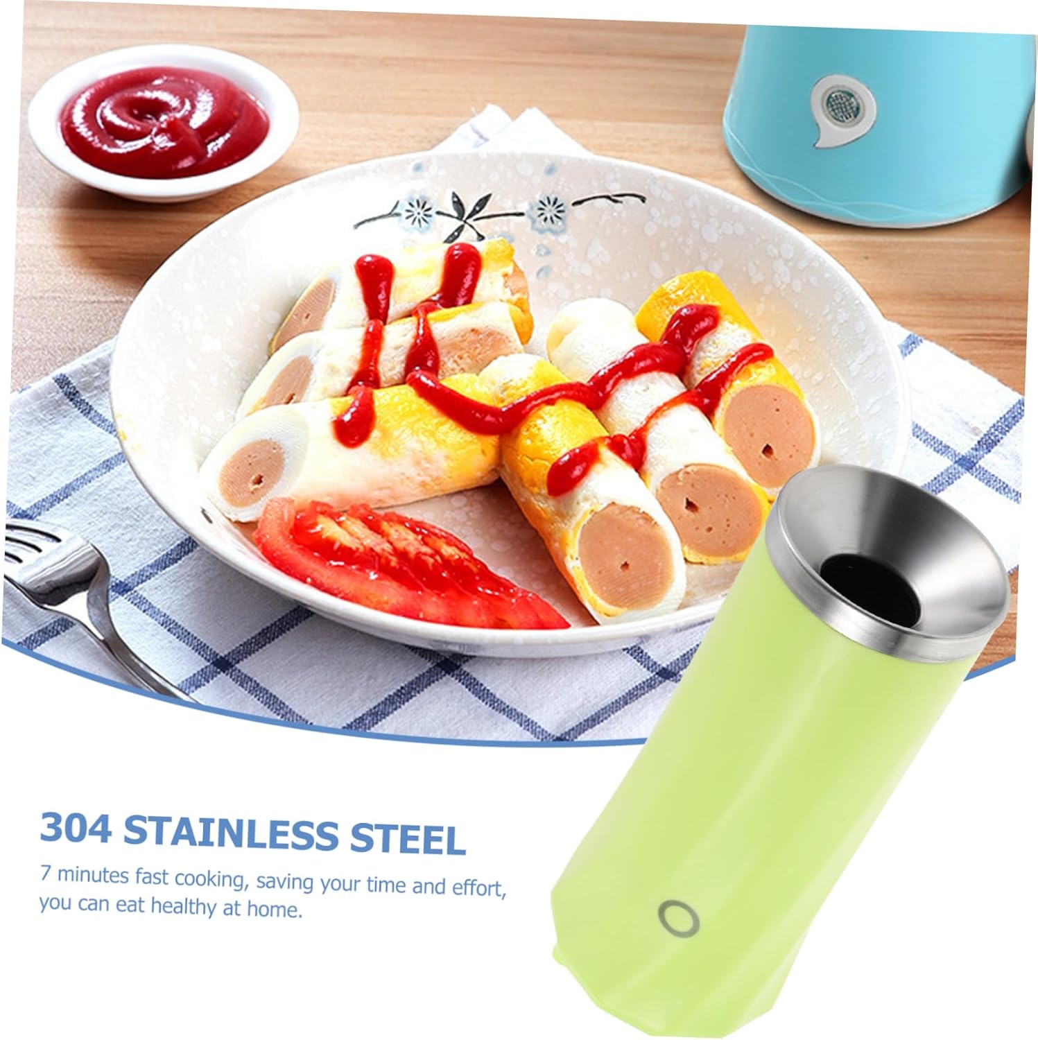 Luxshiny Stainless Steel Funnel Design Egg Sausage Fried Egg Crock Quick Cooking Breakfast Maker