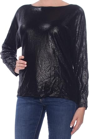 Ralph Lauren Womens Dolman Sleeve Knit Sweater, Black, M, Black, Medium