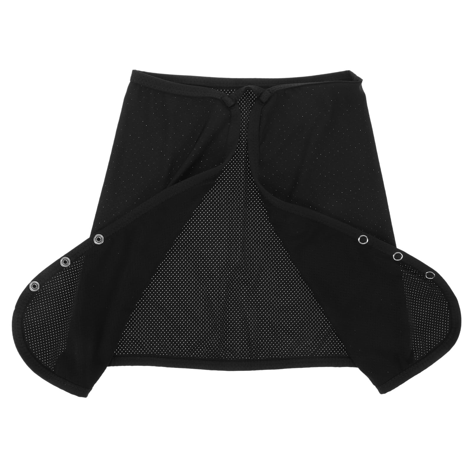 GALPADA Sun Hat Neck Protector Neck Sunshade Cover Breathable Neck Drape Ice Silk Hat Neck Drape Black