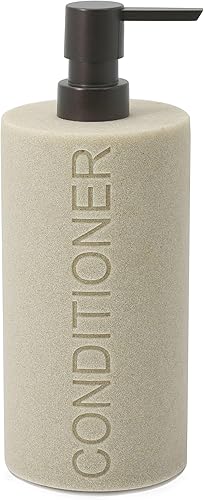 Acondicionador de piedra arenisca bronceada de resina, dispensador de bomba recargable, construcción de resina impermeable duradera para baño, disponible en Yaxa Guatemala