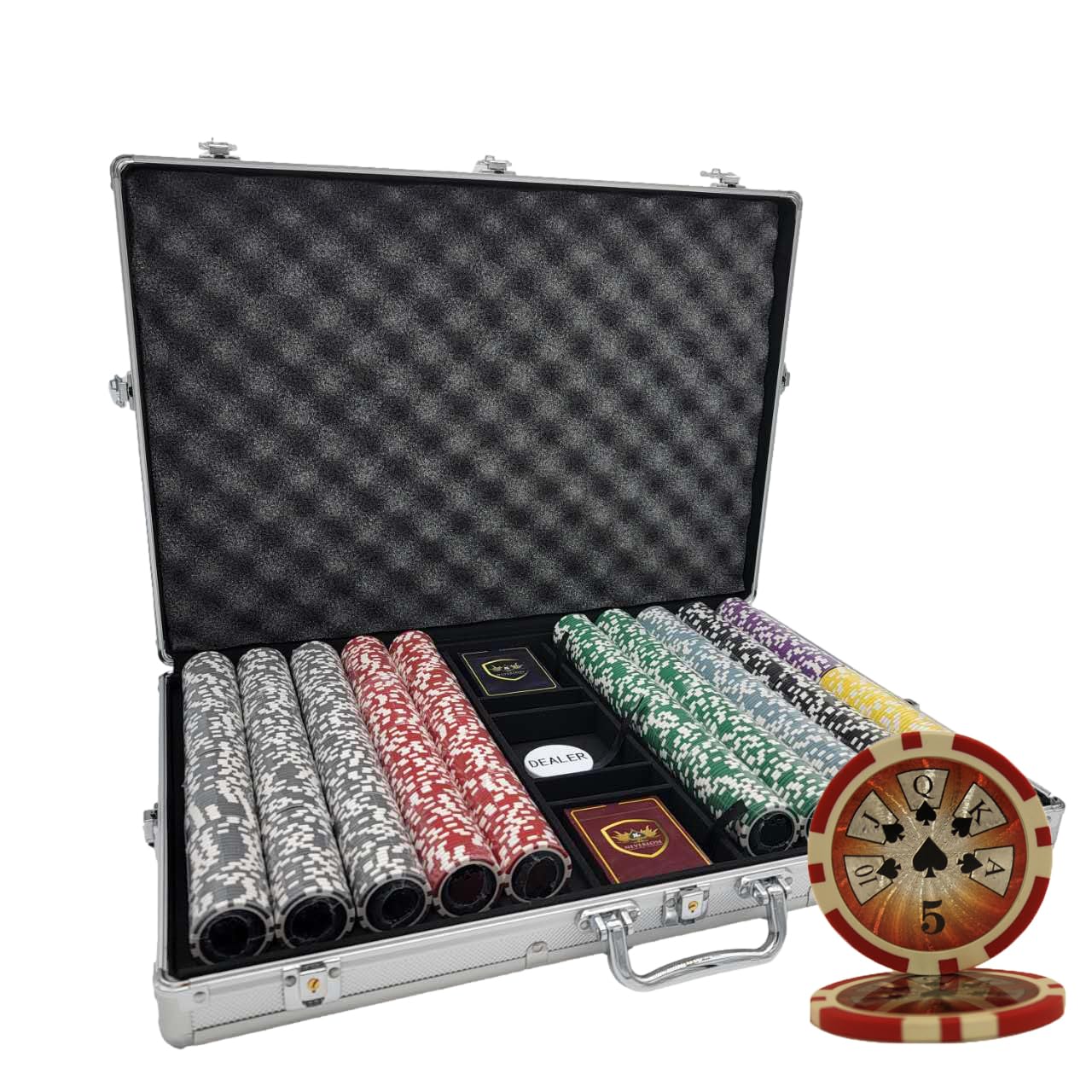 Amazon | MRC 1000ピース ハイローラー カジノレーザーポーカーチップセット アルミケース付き カスタムビルド付き | カジノチップ |  おもちゃ