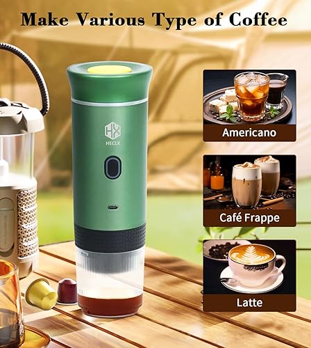 Miniatura 4 de Picopresso Cafetera portátil para viajes, cafetera portatil, cafetera portátil, cafetera para viajes, camping, cafetera, funciona con pilas, USB,