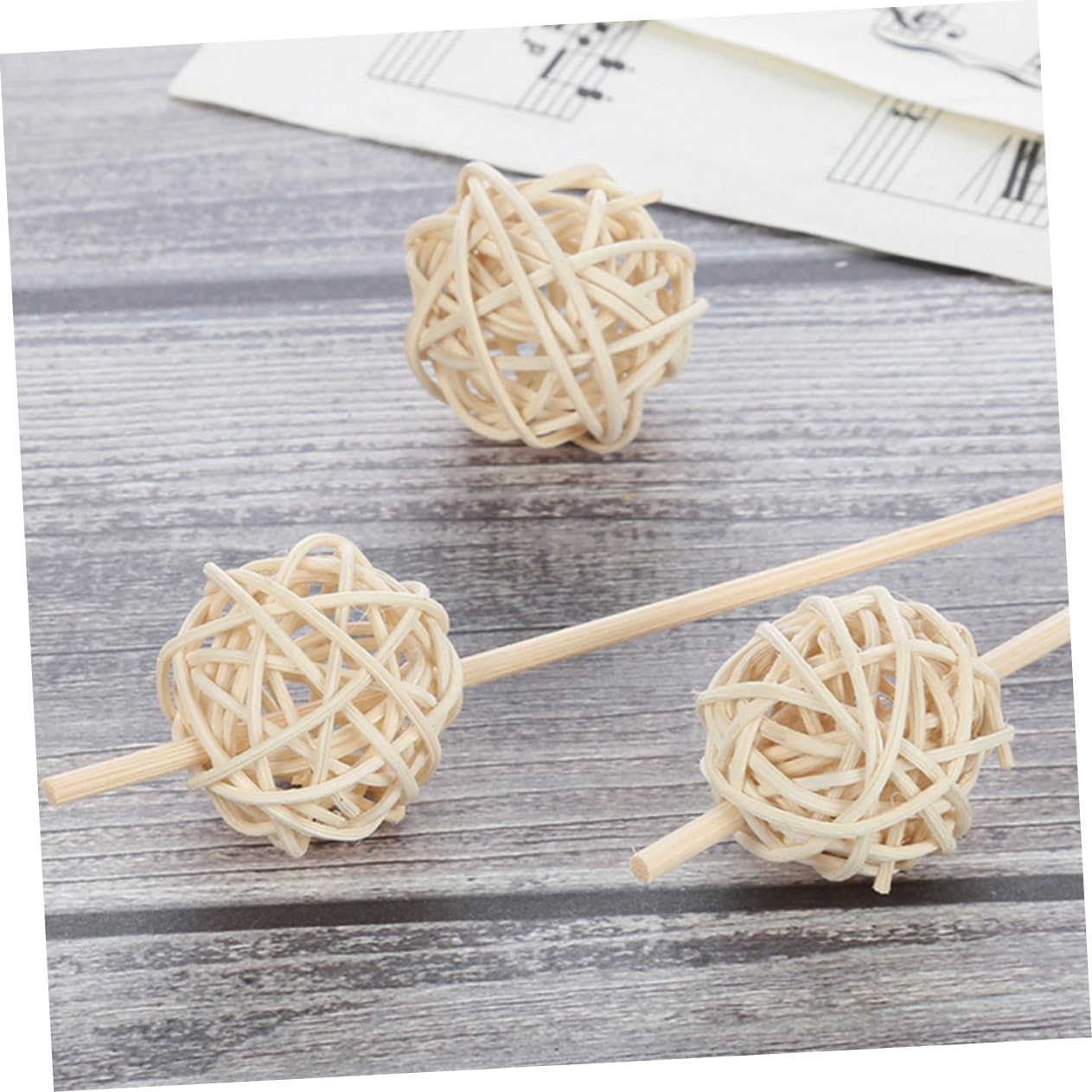 Levemolo 5sets Rattan Balls for Aromatherapy Decorative Balls Wicker Vase Fillers 20pcs*5