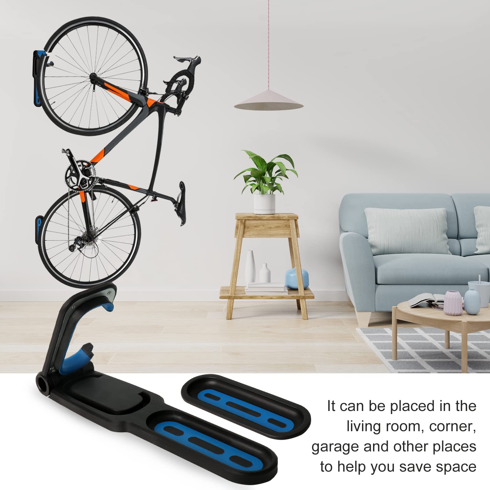Living Room Bike Hanging Brackets Clug Bike Clip 2-Pack Bike Wall