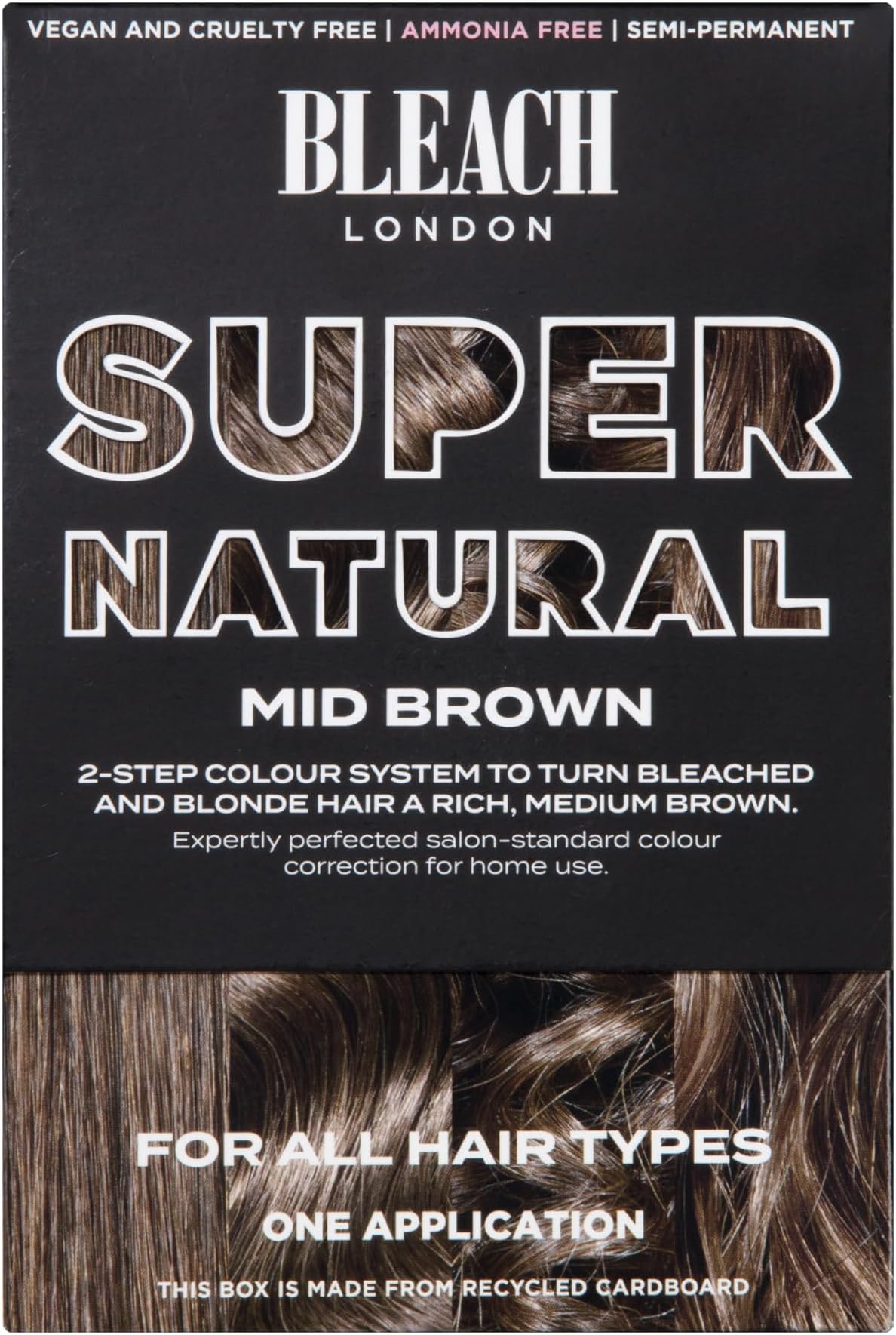 BLEACH LONDON MID BROWN SUPER NATURAL KIT - Semi-permanent mid brown colour correction kit