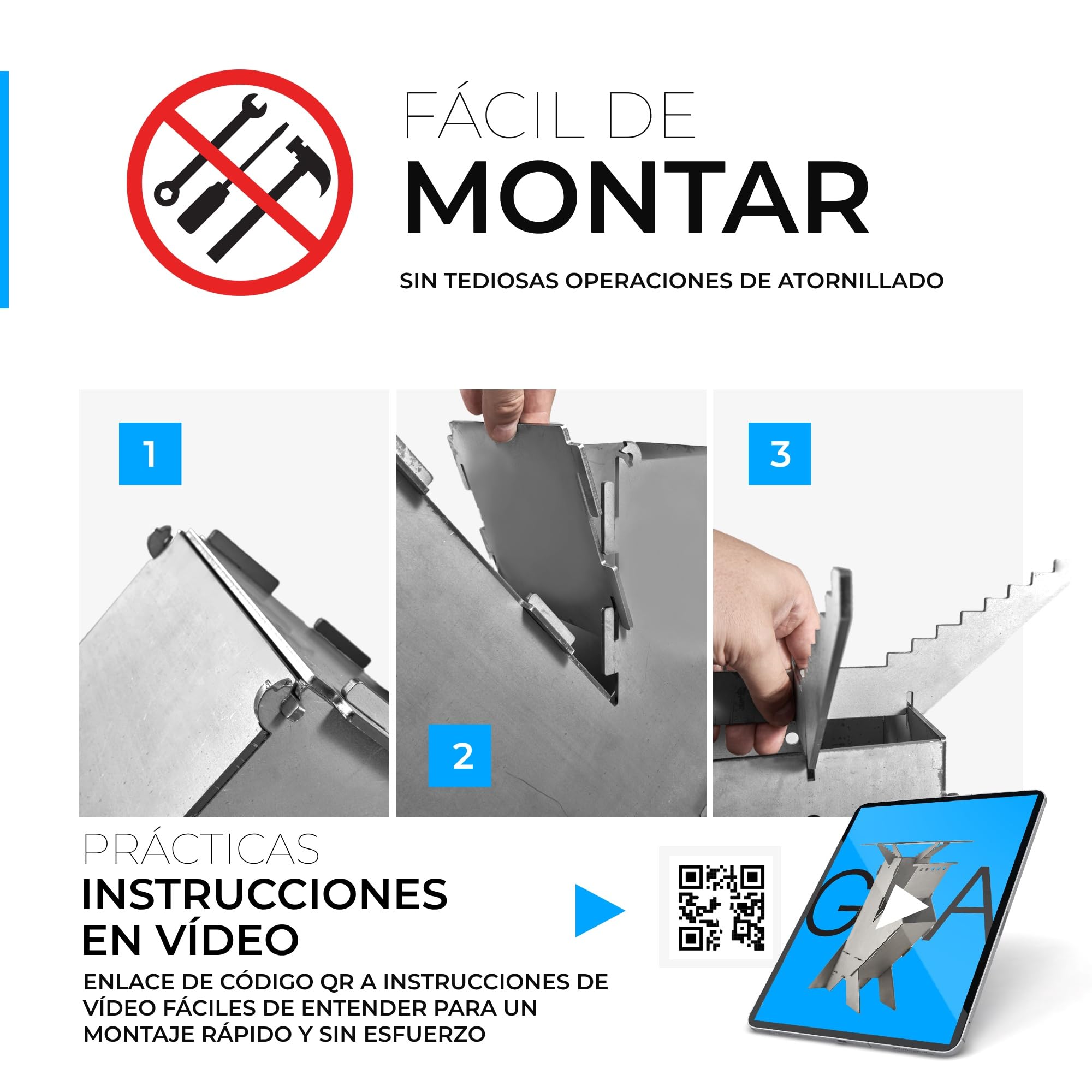 GRAFT Estufa cohete incl. parrilla Acoplamiento Rocket Stove acero 3 mm grosor | cuenco fuego | horno pellets | horno leña | cocina camping | parrilla camping | cocina leña