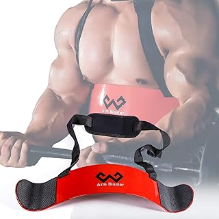 Arm Blaster Bicep Curl Thick Aluminum Adjustable Bodybuilding Bicep Isolator Pink,Barbell Curl Assistant Arm Curl Bar