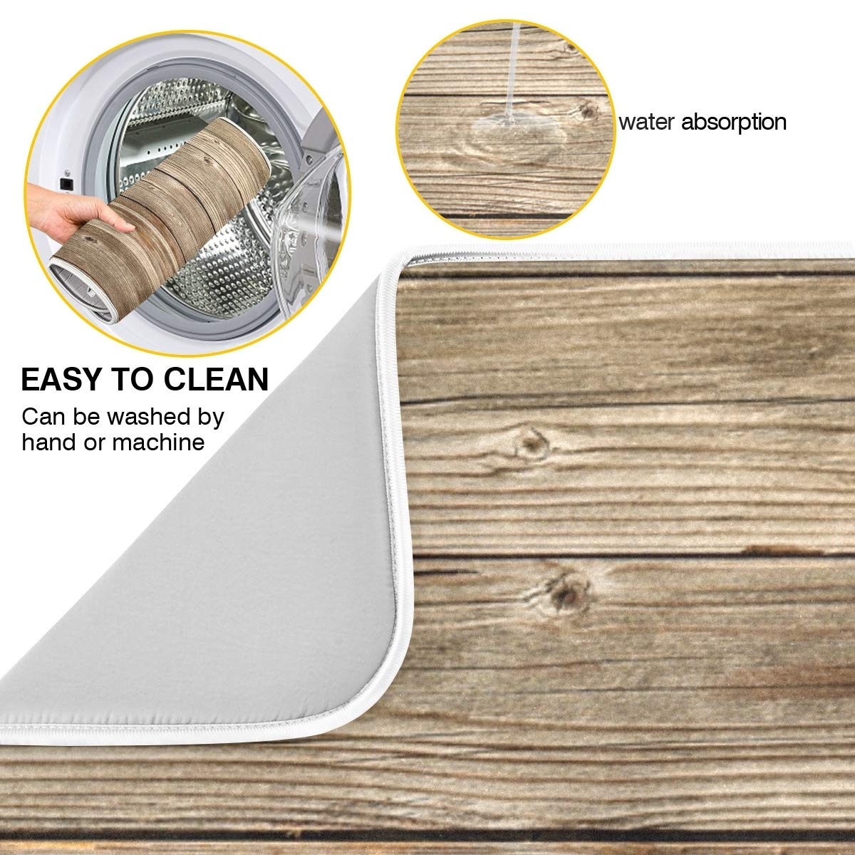 Tapete absorbente para secado de platos para encimera de cocina, almohadilla de secado de microfibra de girasol amarillo, alfombrillas escurridor reversibles para encimera, grande, 18 x 24 pulgadas Tapete absorbente para secado de platos para encimera de cocina, almohadilla de secado de microfibra de girasol amarillo, alfombrillas escurridor reversibles para encimera, grande, 18 x 24 pulgadas