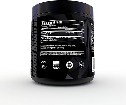 Miniatura 9 de Polvo de monohidrato de creatina micronizada  Suplemento de crecimiento muscular puro y sin relleno y fuerza máxima  Fabricado en Estados Unidos  30