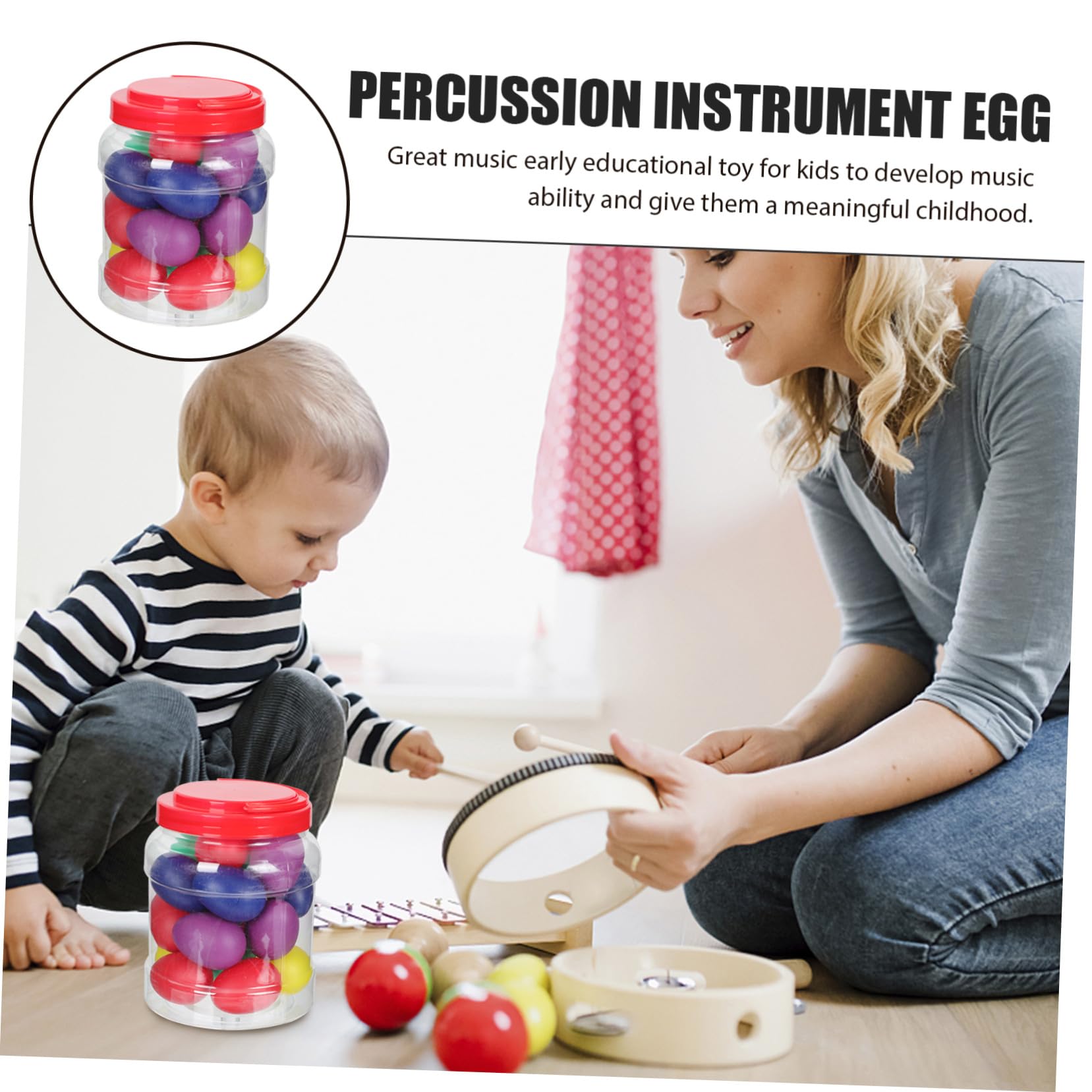 BESPORTBLE 20pezzi Strumenti Percussione Uova Per Ragazzo Ragazza Ragazza Giocattoli Musicali Educativi Uova Maracas Colorate Per Sviluppo Ritmo e Creatività Materiale Sicuro e Facile Da Usar